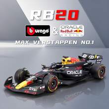Burago 1:43 Oracle Red Bull Racing RB20 #1 Max Verstappen Diecast Alloy Model Car Collectible, Formula 1 Race Car Model, Perfect Gift For Holidays And Birthdays
