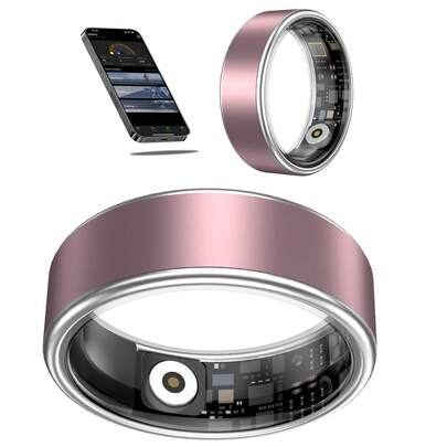 Health Smart Ring,Smart Ring Fitness Tracker For Women Men - Waterproof Health Rings For Sleep Tracker, Heart And Blood Oxygen Monitor, Fitness Ring For Family Care,Step And Burned Calories Counte,Gesture Swipe VideoBuilt-In Motion Gesture Function, Please Wear The RingQuickly Double-Click With Your Finger: Switch Videos,Comfortable To Wear(16mAh Rechargeable Battery)