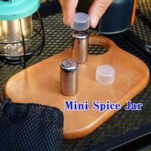 2pcs Outdoor Mini Seasoning Bottles Set, Portable Travel Camping Picnic Fishing BBQ Spice Jars, Kitchen Condiment Containers