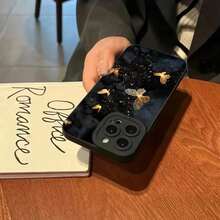 Gold Graphic Phone Case 16 15 14 13 12 11 Pro XS X XR 8 Plus 16e Shockproof Soft Silicone Cover