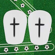 1 Pair Cross Pattern Football Shin Guards, Comfortable Wear - Suitable For Football, Basketball, Baseball And Other Sports - Football Training Equipment