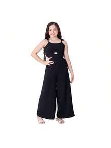 PANTALON OVERALLS FOR YOUNG GIRLS - Negro - Ver 2