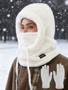 1pc Or 2pcs Unisex Balaclava Hat Scarf Set With Gloves, Winter Warm Windproof Ski Mask For Outdoor Sports, Suitable For Daily Use, Travel, Hiking, Skiing, Gift, Holiday Gathering - Multicolor - View 13