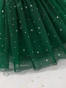 女婴夏季生日派对公主裙，时尚优雅 - 綠色 - 查看 5