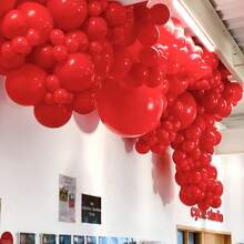 Red Balloon Garland Arch Kit, 5/10/12/18 Inch Matte Red Thick Latex Balloons For Graduation Wedding Independence Day Valentine's Day Memorial Day Christmas Engagement Anniversary Birthday Graduation Gender Revealing Baptism New Year Party Decorations