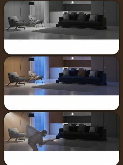 1pc/ WiFi Security Camera 355 Degree Intercom Night Vision, Remote Control Home Indoor Outdoor APP To View Anytime Anywhere, Cameras view 2