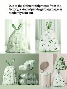 150个装防撕裂抽绳小垃圾袋，防臭，适用于浴室、厨房、卫生间、家庭、办公室和卧室，山茶花香型，加厚卷装，厚实耐用，厨房和家居除臭塑料袋 - 綠色 - 查看 13