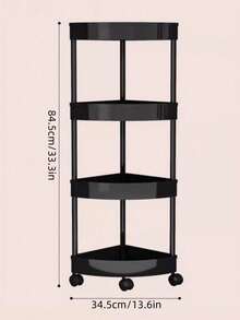 Multifunctional Triangular Bathroom Storage Rack - Space Saving, Carrying Case, Easy To Move, Suitable For Cosmetics And Toiletries, Durable Plastic, Easy To Assemble, Space-Saving Design, Suitable For Indoor Use, Bathroom Organization And Storage, Utility Rack, Compact Corner Storage Cart, No Electricity Required,