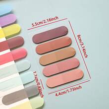 100 قطعة، نوع واحد من ملصقات الفهرس الشفافة التدرجية، لوازم مدرسية، كتب مدرسية للطلاب، ملصقات تمييز السجلات المشروع، مصنوعة من مادة البلاستيك البولي إيثيلين، مواد تصنيف المكتب، تمييز الأوراق، للاستخدام - متعدد الألوان - مشاهدة 12