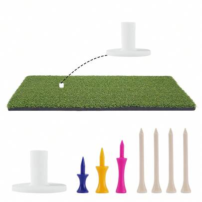 Golf Practice Mat 12"X24" Golf Hitting Mat Portable Training Matt Indoor Outdoor Chipping Putting Training Mats For Backyard Garage - Gift For Golfers, Beginners & Pros