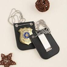 Costume Accessories Adult-  Badge Fake Handcuffs With Keys Set, Detective Cop Spy  Agent Costume Accessories - 金色 - 查看 6