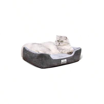Small Dog Bed, Washable Dog Bed Small Dogs, Rectangle Dog Bed With Non - Slip Bottom, Anti - Anxiety And Soft, 50x40
