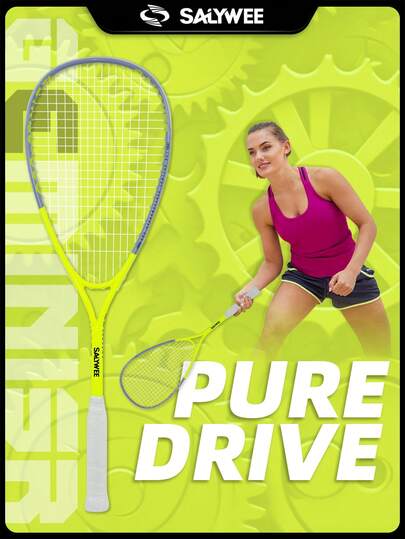 SALYWEE Gemini Composite Carbon Fiber Squash Racket, Lightweight, 14*19 Strung Pattern For Enhanced Control – Ideal For Beginners, Holidays Gift For Squash Players, Sleek Racquet Design, Carbon Fiber Racket With Free Bag, Grip Tape, Shock Absorber