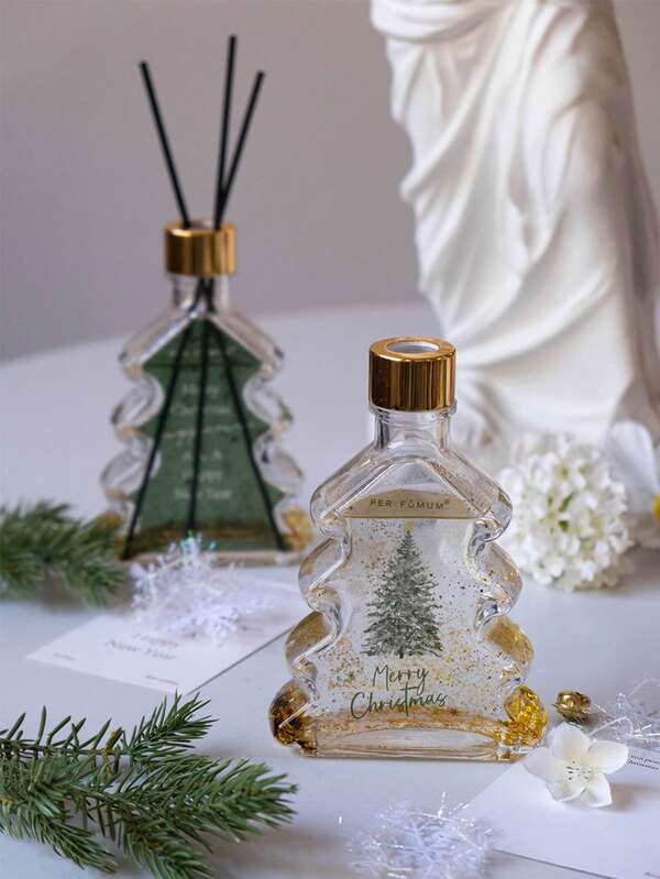 1 Stück handgefertigter Weihnachtsbaum-förmiger Aromatherapie-Diffuser als Geschenk, mit goldenem Glitzer, dekorativer Diffuser für Atmosphäre, Raumdekoration, Halloween-Geschenke, Weihnachtsgeschenke, Geschenke für beste Freunde, Abschlussgeschenke, Geburtstagsgeschenke, Hochzeitsgeschenke, Muttertagsgeschenke, Liebesgeschenke, Geschenke für Frauen, Mädchen, Hochzeitsgeschenke, Hochzeitssouvenirs, Heimdekoration, Geburtstagsdekorationen, Englische Birne & Freesie, Weihnachtsdekorationen