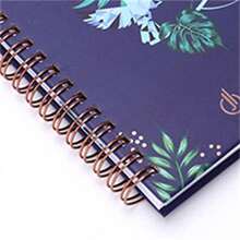 Spiral Flowers Internet Password Book With Alphabetical Tabs Logbook 140 Pages - Navy Blue - View 9