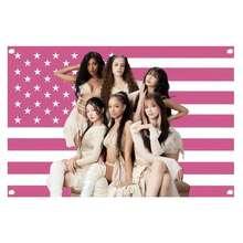 Katseye Poster Outdoor Indoor, American Flag Tapestry For Bedroom Living Room Dorm Wall With Brass Grommets Vivid Color And Fade Proof Decorations - Multicolor - View 17