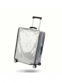 Heavy Duty High Quality PVC Luggage Cover With Transparent Design And Telescopic Handle Cover - Scratch Resistant Luggage Protector For Travel, Suitable For Most Sizes, Dust And Impact Protection
