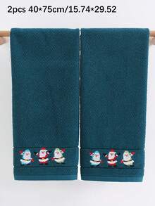 QIBHI 3/2/1 pieza Toalla de baño decorativa bordada con Papá Noel, regalo de Navidad, fiesta de parejas, toallas de ducha para el hogar, salón de belleza, hotel y deporte, artículos esenciales para el hogar, toalla, toalla de baño para el cuidado de la piel - Multicolor - Ver 13