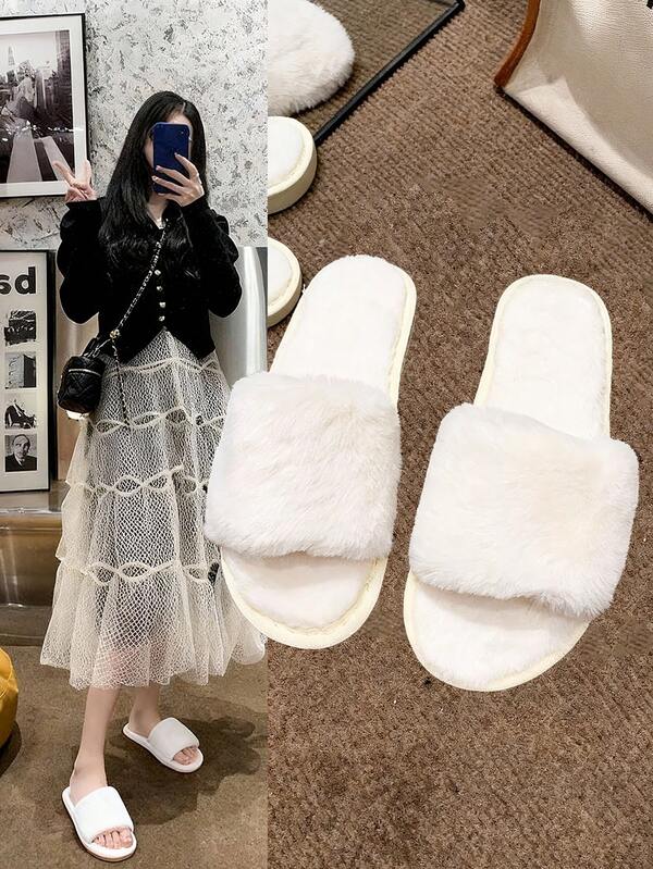 Ladies' Solid Color Versatile Flat Slippers, Comfortable And Fashionable, Lightweight And Suitable For Both Home And Outdoor Casual Wear