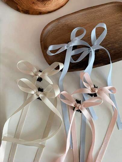 Cute Bow Hair Clip In French Ballet Style, Sweet Girl's High-End Small Hair Clip Headband, Ponytail Clip, Nape Clip, Dopamine Bowknot Hair Accessory, Christmas Hair Accessory, Winter Hair Accessory