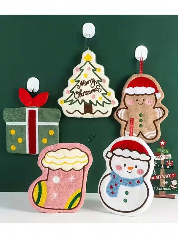 1 pezzo Asciugamani da mano assorbenti - Asciugamani ad asciugatura rapida in microfibra - Decorazioni natalizie morbide per la casa, spa o regali - Decorazioni festive moderne - Ideale come regalo di Natale, con una varietà di stili tra cui scegliere, Asciugamani da bagno per la casa