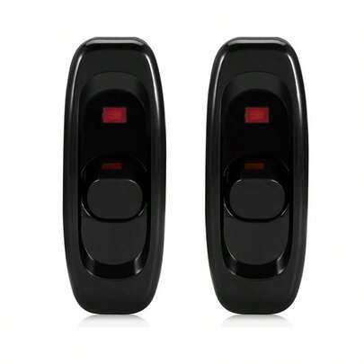 Confezione da 2 interruttori in linea, interruttori a siluro a basso profilo, CA 250 V 10 A, per lampade da comodino, scrivanie, lampade da tavolo