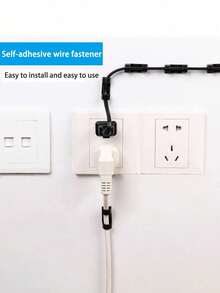 20 Stück selbstklebende Kabelclips, Kabelklemme, klebrige klare Kabelclips, Kabelmanagement-Organizer, Kabelhalter für TV-Kabel, Schreibtisch, Zuhause, Büro