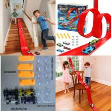 Car Track Set, Double Loop 360° Looping Track, 4 Cars Included, Toy Parking, Educational Racing Toy For Kids 3-12,Diy Assembly Track, Multi-Level Car Building Model, Parent-Child Interaction Boy Toy Gift Box, Birthday Gift, Children's Day Gift, Festival Gift,Car Toy Storage,Toy Car For Kids,Kids Boy Toys,Back To School