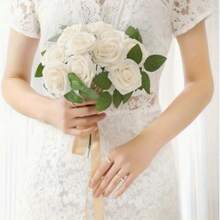 25pcs Champagne Artificial Rose Flower Set, Lifelike Fake Roses Eternal Classic Never Withered, Suitable For DIY Wedding Decoration, Party Centerpiece, Home & Outdoor Decor | Perfect For Thanksgiving, Halloween, Christmas, Valentine's Day, Mother's Day And Holiday Celebrations Floral Arrangement