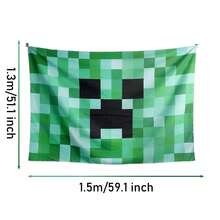 Microsoft 官方授权爬行者纺织品墙面覆盖物客厅卧室趣味挂布时尚家居装饰派对装扮物品万圣节圣诞节感恩节卡通礼物送给家人和朋友 - Creeper Textile Wall Covering - 查看 3