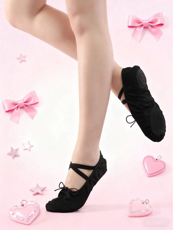 Ballet Shoes For Girls Soft Sole Canvas Sneakers Tan Dance Shoes (Kids/Big Kids)