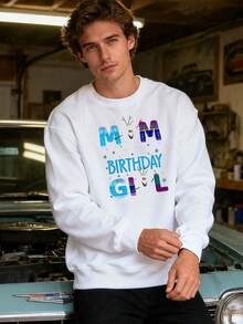 Frozen Mom Of Birthday Girl Family Party Snowman Cute Funny Long-Sleeve Sweatlong-Sleeve Sweatshirt - trắng - Xem 4