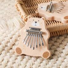 1pc Wooden Bear Squeeze Toy, Cute Children's Finger Puzzle Toy, Parent-Child Game, Christmas/Birthday Gift - Multicolor - View 7