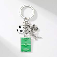运动球钥匙扣，合金滴彩珐琅乒乓球、足球、篮球、羽毛球，运动员礼物，圣诞包包挂饰，汽车配件，送给老师、朋友、姐妹的礼物创意 - 彩色 - 查看 12