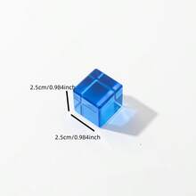 彩色亚克力宝石方块，半透明彩虹建筑堆叠立方体教育感官火车玩具圣诞袜填充物 - 彩色 - 查看 4