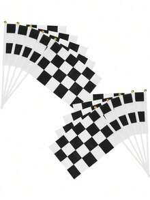 30pcs/20pcs/10pcs/5pcs/1pc Black & White Checkered Racing Relay Batons, Mini Handheld Racing Relay Batons For Racing Decoration, Racing Party, Racing Atmosphere Party Decoration - Multicolor - View 5