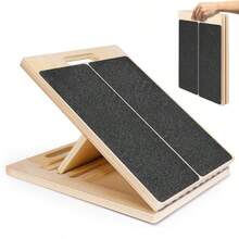 Slant Board Calf Stretcher Folded Wooden Calf Incline Board For Yoga Workout - Hitam - View 10