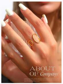 Fashionable Niche Design Minimalist Stainless Steel Open Ring