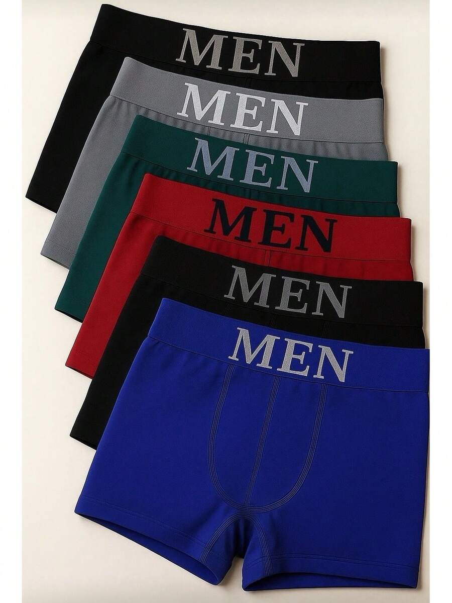 Kit Of Up To 6 Men's Microfiber Boxer Briefs - Comfortable And Durable - Assorted Colors - Nhiều màu - Xem 1