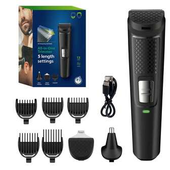 3-i-1 herrkroppshårstrimmer/elektriskt öron- och näshårstrimmerset/elektrisk rakapparat, sladdlöst bärbart resetrimningskit, blad i rostfritt stål, skonsam rakning, uppladdningsbart litiumbatteri, högtids-/julklapp