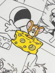 Balabala Felpa in pile Tom & Jerry per ragazzo pre-adolescente, edizione invernale 2025, felpa morbida e calda - tono grigio - Visualizzare 8