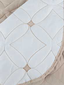 Complete 6-Piece Bedspread And Sheet Set, 200 Thread Count, Double/Queen/King Size, Embroidered Luxury Design By Ideale - 卡其色 - 查看 4