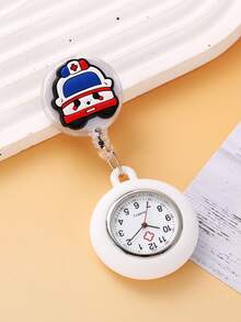 1pc Nurse Fob Watch, Quartz Analog Pocket Watch For Nurses, Cute Student Nurse Brooch - one-size - View 12