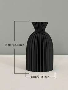 Black Vase, Matte Simple Boho Vase For Pampas Grass, For Kitchen, Bathroom, Table, Shelf, Fireplace Decor, Home, Living Room, Dining Table, Farmhouse, Office Decor, Bedroom, And Kitchen Shelf Home Decor Room Decor Flower Vase Glass Vase - Black - View 6