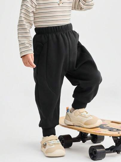 Balabala Young Boy Fleece Casual Pants Toddler Winter 2025 Warm &