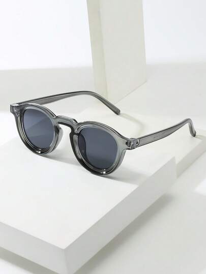 1 件复古圆框简约时尚眼镜，适合驾驶、旅行、休闲、户外运动、夏季海滩度假、户外、旅行日常使用