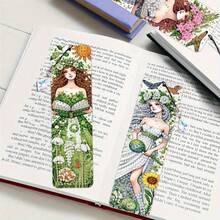 3pcs Diamond Painting Bookmarks With Peacock, Horse, Puppy, Fairy, Coffee Cup Patterns, Beverage Cup Patterns, Crystal Pendant Bookmarks, 5D Diamond Painting, Suitable For Beginners, Christmas Holiday Handmade Gift - Multicolor - View 8
