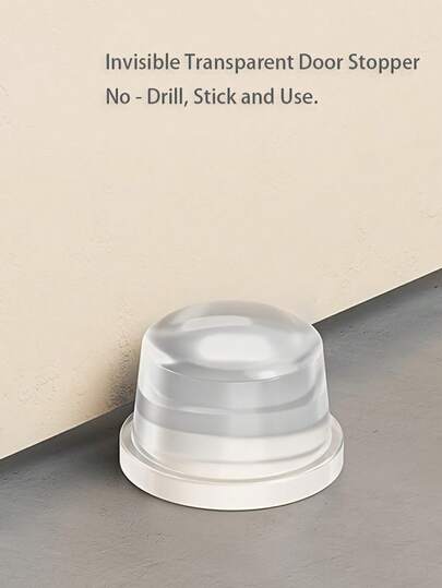 5 Stück nagel-freie transparente Türstopper - starker Klebstoff, reißfest und klebend, hochelastisches Silikon schalldicht und stoßfest, unsichtbar und nahtlos