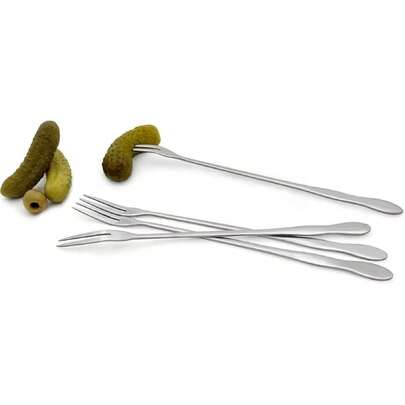 Pickle Forks Olive Fork Pickle Grabber, Pickle Picker For The Jar, Cocktail Forks, Set Of 4,Long Handle 7.8in,24634525