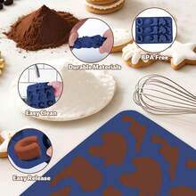 Cowboy Chocolate Molds,Cowboy Hat Boot Horse Saddle Shape Silicone Candy Molds Western Themed Party Baking Moulds Jello Ice Cube Candle Mold For Cupcake Cakesicle Decorations - Multicolor - View 5